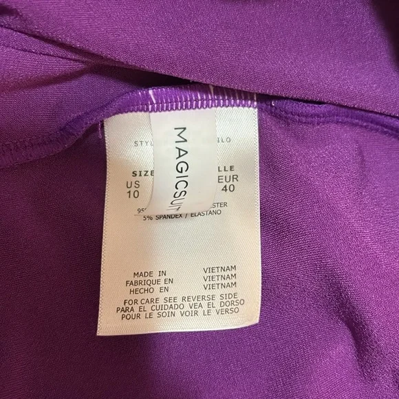 Magicsuit Justina Blouson Tankini Top in Amethyst Purple SZ 10 VGUC - Picture 6 of 8